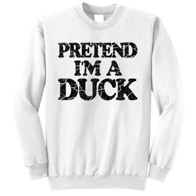 Pretend IM A Duck Diy Easy Halloween Costume Sweatshirt