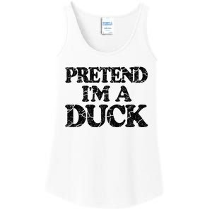 Pretend IM A Duck Diy Easy Halloween Costume Ladies Essential Tank