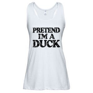 Pretend IM A Duck Diy Easy Halloween Costume Ladies Essential Flowy Tank