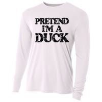 Pretend IM A Duck Diy Easy Halloween Costume Cooling Performance Long Sleeve Crew