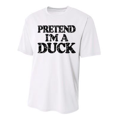 Pretend IM A Duck Diy Easy Halloween Costume Performance Sprint T-Shirt