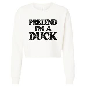 Pretend IM A Duck Diy Easy Halloween Costume Cropped Pullover Crew