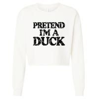 Pretend IM A Duck Diy Easy Halloween Costume Cropped Pullover Crew