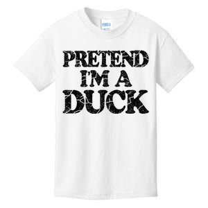 Pretend IM A Duck Diy Easy Halloween Costume Kids T-Shirt