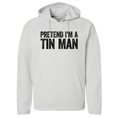 Pretend IM A Tin Man Adult Performance Fleece Hoodie