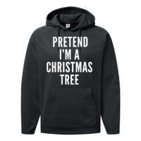 Pretend Im A Christmas Tree Adult Christmas Costume Performance Fleece Hoodie