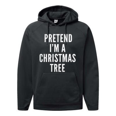 Pretend Im A Christmas Tree Adult Christmas Costume Performance Fleece Hoodie