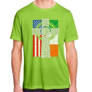 Patriotic Irish American Flag Funny Gift St Patrick's Day Cute Gift Adult ChromaSoft Performance T-Shirt