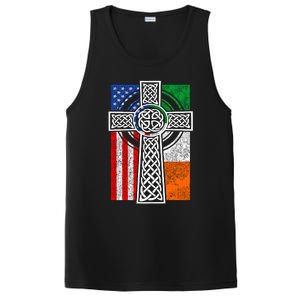 Patriotic Irish American Flag Funny Gift St Patrick's Day Cute Gift PosiCharge Competitor Tank