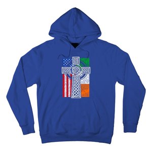 Patriotic Irish American Flag Funny Gift St Patrick's Day Cute Gift Hoodie