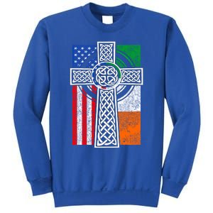 Patriotic Irish American Flag Funny Gift St Patrick's Day Cute Gift Sweatshirt