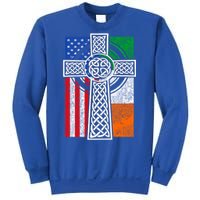 Patriotic Irish American Flag Funny Gift St Patrick's Day Cute Gift Sweatshirt