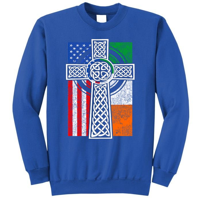 Patriotic Irish American Flag Funny Gift St Patrick's Day Cute Gift Sweatshirt