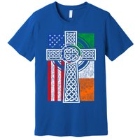 Patriotic Irish American Flag Funny Gift St Patrick's Day Cute Gift Premium T-Shirt