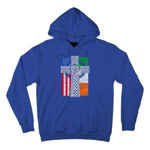 Patriotic Irish American Flag Funny Gift St Patrick's Day Cute Gift Tall Hoodie