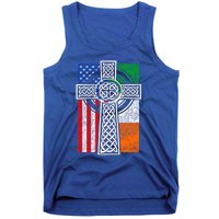 Patriotic Irish American Flag Funny Gift St Patrick's Day Cute Gift Tank Top