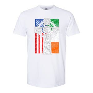 Patriotic Irish American Flag Funny Gift St Patrick's Day Cute Gift Softstyle CVC T-Shirt