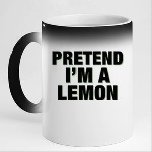 Pretend IM A Lemon Adult Costume Halloween 11oz Black Color Changing Mug