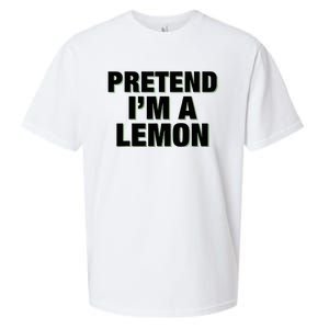 Pretend IM A Lemon Adult Costume Halloween Sueded Cloud Jersey T-Shirt