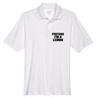 Pretend IM A Lemon Adult Costume Halloween Men's Origin Performance Pique Polo