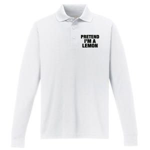 Pretend IM A Lemon Adult Costume Halloween Performance Long Sleeve Polo