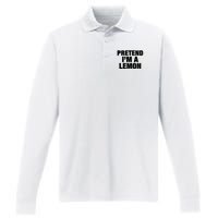 Pretend IM A Lemon Adult Costume Halloween Performance Long Sleeve Polo