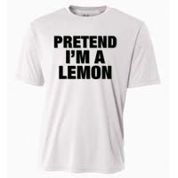 Pretend IM A Lemon Adult Costume Halloween Cooling Performance Crew T-Shirt