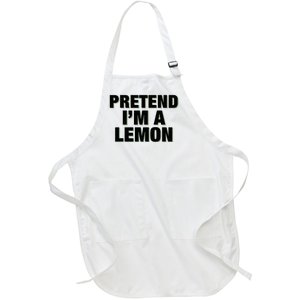 Pretend IM A Lemon Adult Costume Halloween Full-Length Apron With Pockets