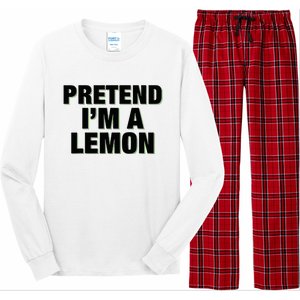 Pretend IM A Lemon Adult Costume Halloween Long Sleeve Pajama Set