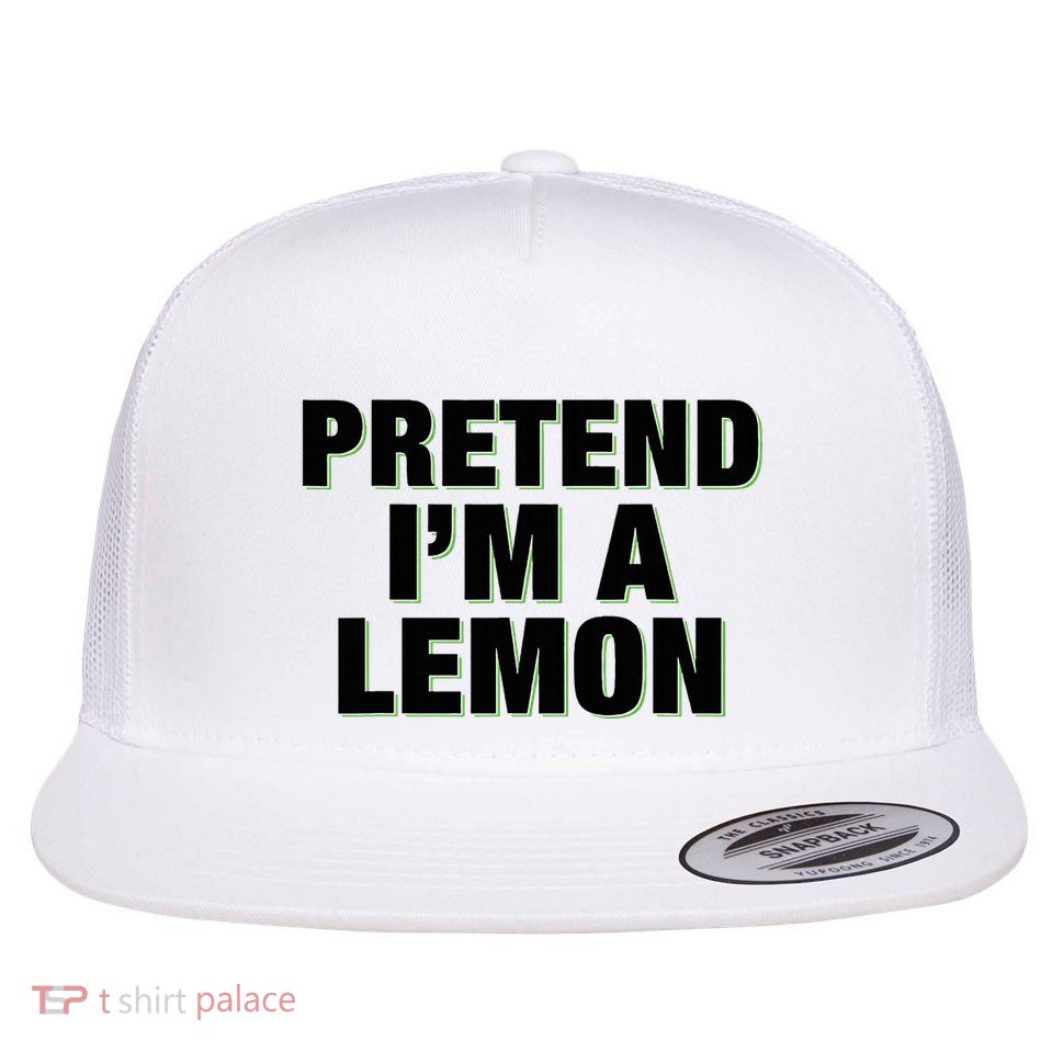 Pretend IM A Lemon Adult Costume Halloween Flatbill Hat