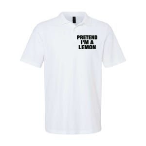 Pretend IM A Lemon Adult Costume Halloween Softstyle Adult Sport Polo