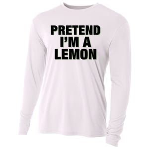 Pretend IM A Lemon Adult Costume Halloween Cooling Performance Long Sleeve Crew