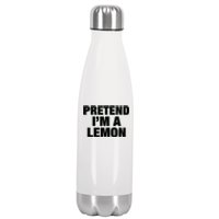 Pretend IM A Lemon Adult Costume Halloween Stainless Steel Insulated Water Bottle