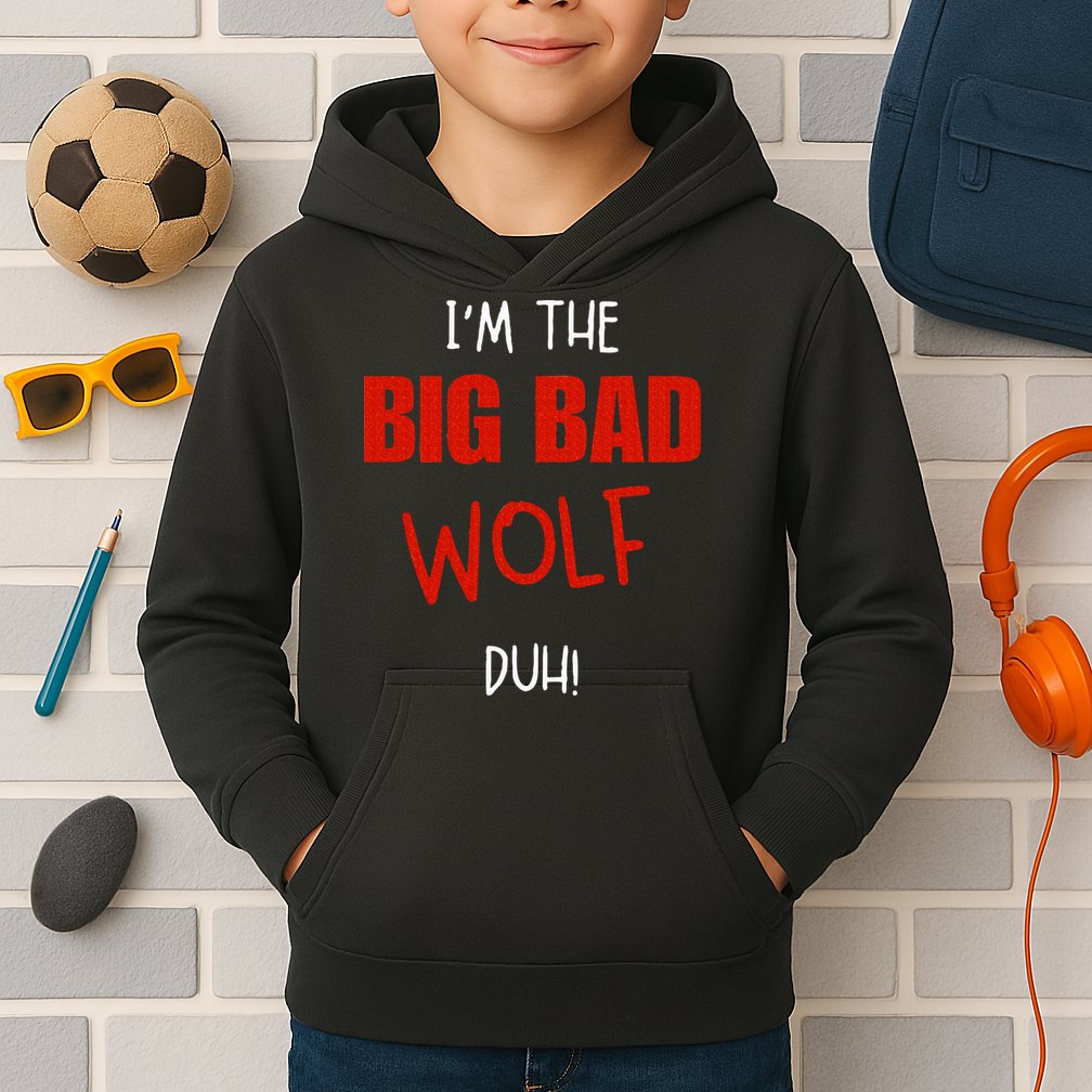 Pretend I'm a wolf costume Halloween party Kids Hoodie