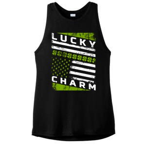 Patriotic Irish American Flag St Patricks Day Cute Gift Ladies PosiCharge Tri-Blend Wicking Tank