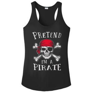 Pretend IM A Pirate Funny Lazy Halloween Matching Costume Gift Ladies PosiCharge Competitor Racerback Tank