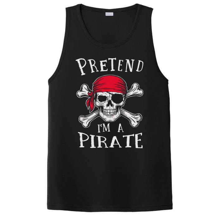 Pretend IM A Pirate Funny Lazy Halloween Matching Costume Gift PosiCharge Competitor Tank