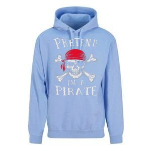 Pretend IM A Pirate Funny Lazy Halloween Matching Costume Gift Unisex Surf Hoodie