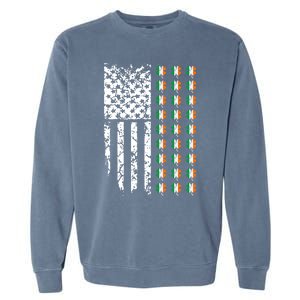 Patriotic Irish American Flag Great Gift Garment-Dyed Sweatshirt