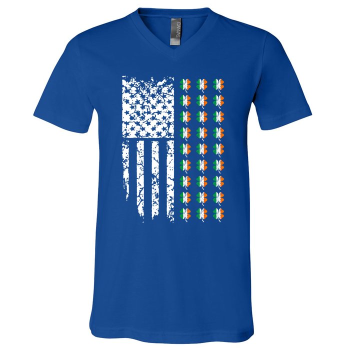 Patriotic Irish American Flag Great Gift V-Neck T-Shirt