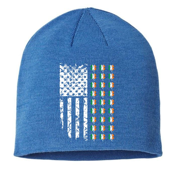 Patriotic Irish American Flag Great Gift Sustainable Beanie