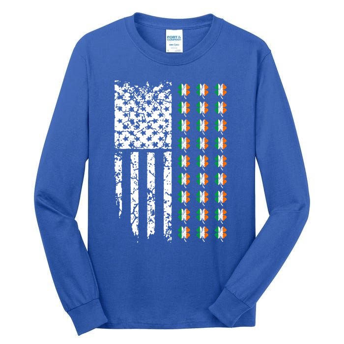 Patriotic Irish American Flag Great Gift Tall Long Sleeve T-Shirt