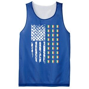 Patriotic Irish American Flag Great Gift Mesh Reversible Basketball Jersey Tank