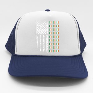 Patriotic Irish American Flag Great Gift Trucker Hat