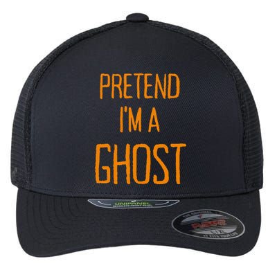 Pretend IM A Ghost Women Lazy Halloween Flexfit Unipanel Trucker Cap