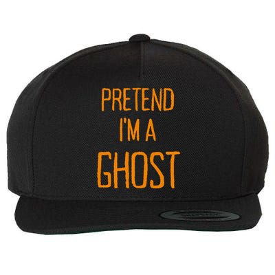 Pretend IM A Ghost Women Lazy Halloween Wool Snapback Cap