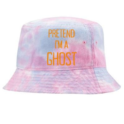 Pretend IM A Ghost Women Lazy Halloween Tie-Dyed Bucket Hat