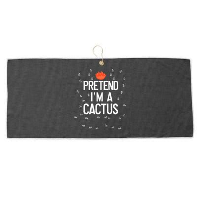 Pretend IM A Cactus Funny Halloween Lazy Last Minute Gift Large Microfiber Waffle Golf Towel