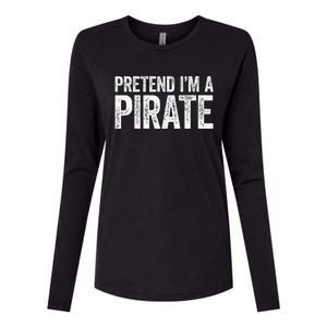 Pretend IM A Pirate Matching Costume Womens Cotton Relaxed Long Sleeve T-Shirt