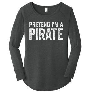 Pretend IM A Pirate Matching Costume Women's Perfect Tri Tunic Long Sleeve Shirt